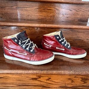 Polo Ralph Lauren Lander Chukka Canvas Boots, Mid, Red, Blue, Size 11D, Men's